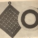 Crochet - Pot & Pan Holder Duet (ref: e1003c)