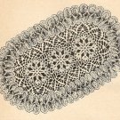 Crochet - Oval Ruffled Doily (ref: e1023c)