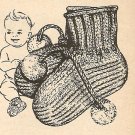 Knit  - Perky Baby Bootees (ref: e1044k)