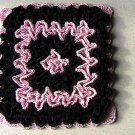 Wiggly Potholder - Crochet - Pink N' Black