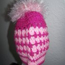 Crochet PonyTail Hat All Pinks - Girls