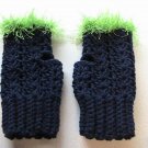 SEAHAWKS Fingerless Crochet Mitts NFL Seattle