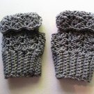 Crochet Fingerless Mitts Grey