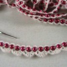 Red Beaded Crochet Garland - 18 Feet
