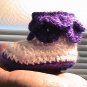 Baby Boots - Pedal Leaf - Purple and White