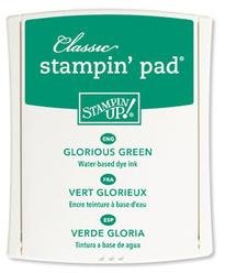 STAMPIN' UP INK PAD- Dye Ink Pad - GLORIOUS GREEN