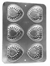 Wilton 6 Cavity Mini Embossed Heart Pan