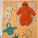 Simplicity 7108 baby pajamas snowsuit overalls sewing pattern CUT