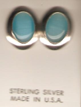 WOMEN'S STERLING SILVER MOONSTONE EARRINGS
