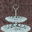 Plate Rack 2-Tier Buffet Server Chrome Antique 1950's