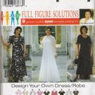 Simplicity 7163 Dress Robe plus size 26W - 32W Sewing Pattern