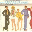McCall's 5685 Sportswear Sewing Pattern size Large UNCUT