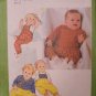 Simplicity 9647 Sewing pattern Baby sleepers layette outfit