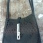 Black handbag with nickel tag & lock