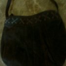 Brown suede purse
