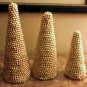 Christmas Holiday Beaded Cones - set of 3