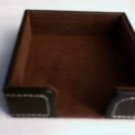 Stitched Dark Brown Leather 3 X 3 Post-It® Note Holder - large