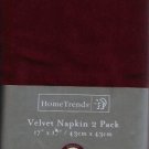 2 Premium Red Velvet Linen Party Hotel Cloth Dinner Table Holiday Christmas Serviette Napkins