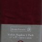 2 Premium Red Velvet Linen Party Hotel Cloth Dinner Table Holiday Christmas Serviette Napkins