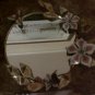 Vintage Tole Sconce Mirror Die Cut Metal Flowers Toleware Vines Leaves Tray