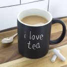 Chalkboard 10 oz mug - Black WRITE IT Coffee Mug Tea Vintage Cute Create Your Own Cup Large