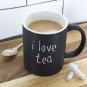 Chalkboard 10 oz mug - Black WRITE IT Coffee Mug Tea Vintage Cute Create Your Own Cup Large