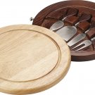 VINTAGE NEW Trudeau Pivotto 5-Piece Large WOOD Cheese Slicer Board Serving Set