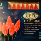 50 ct. Red LED HOLIDAY BRIGHT String Lights Indoor Outdoor Landscape Pathway Christmas C6 50L