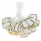 50 Gold w/string Price Coupon Favor Price Tag Cloth jewelry Tagging gun hang Label