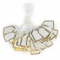 50 Gold w/string Price Coupon Favor Price Tag Cloth jewelry Tagging gun hang Label