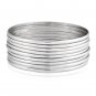 Women's Bangle Stainless Steel 9-Piece Bangles Stackable Bracelets Bracelet Set Silver