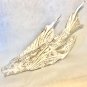 Vintage 1990's PIER ONE Washed Solid Wood Hand Carved Fish Sculpture by Artisans in Philippines