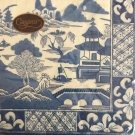 BLUE WILLOW Paper Dinner Napkins / Serviettes for Dining or Decoupage - 20 ct