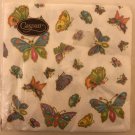Entertaining with Caspari Gold Butterflies Paper Cocktail LunchNapkins, Ivory, Pack of 20