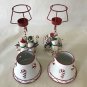 Christmas Snowman Candy Cane Candle Lamp Candleholders - 2 Candle Lamps