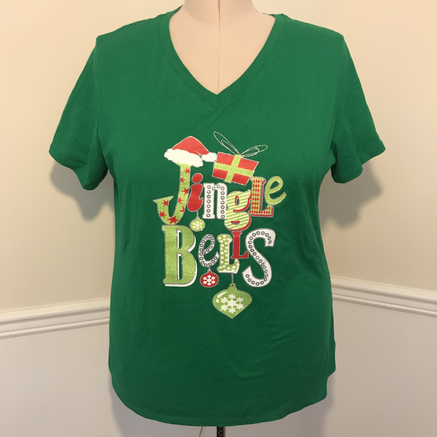 Merry Christmas T-Shirt Ugly Christmas Shirts- Jingle Bells - 2X (18/20 ...