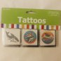 Kids Temporary Tattoos - 36 pcs SHARK THEME - 1.5" square for Boys & Girls