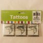 Kids Temporary Tattoos - 36 pcs SHARK THEME - 1.5" square for Boys & Girls