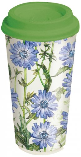 LANG Blue Chicory Ceramic Travel Coffee / Tea Cup - Eco-friendly