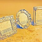 3 Mini Photo Frames Victorian Style Antique - Wedding supplies