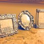 3 Mini Photo Frames Victorian Style Antique - Wedding supplies