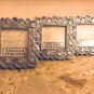 3 Mini Photo Frames Victorian Style Antique 2.2" Square - Wedding supplies