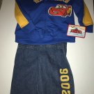 DISNEY Pixar CARS Lightning Mc Queen Boys Zip Hoodie & Jeans Outfit Set -Size 3T