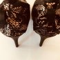 STEVE MADDEN Black Lace Peep Pumps High Heels - Size 9 Women's Shoes