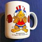 1984 Los Angeles Olympics Coffee / Tea Mug Weightlifting Sam the Olympic Eagle Papel