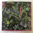 CASPARI Bird Black Sumatra Stone Dinner/Lunch Paper Napkins, 20 ct