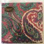 CASPARI Red Paisley Lunch/Cocktail Paper Napkins, 20 ct