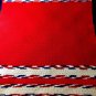 HANDMADE Crocheted AFGHAN Knit THROW Vintage Red White Blue Quilt COUCH Lap BLANKET