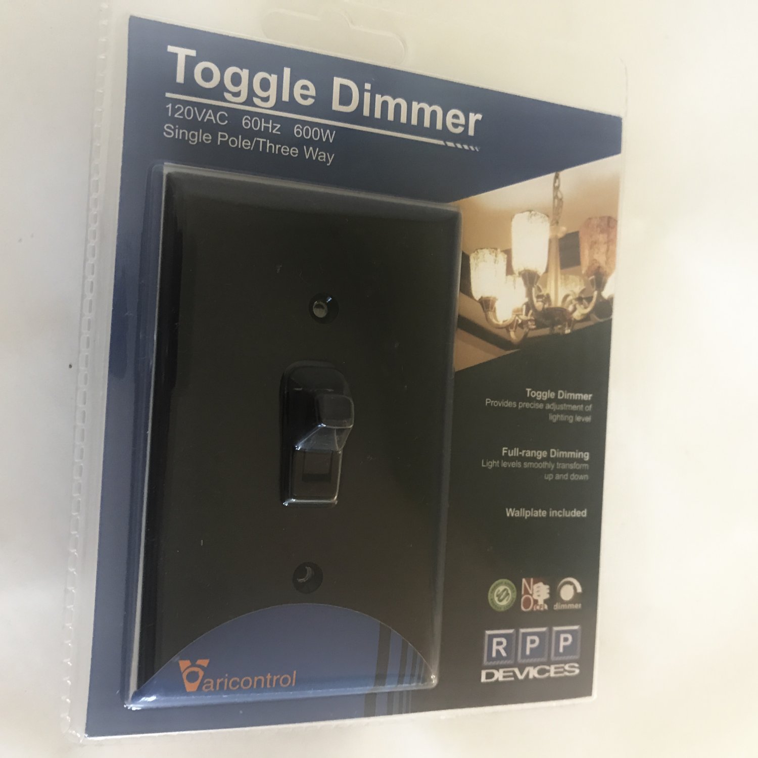 Toggle Dimmer Switch BROWN 600 Watts Incandescent / Halogen MAN CAVE