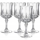 Cristal D'Arques Longchamp Set of 4 Wine Glasses, 7 oz, 24% LEAD CRYSTAL